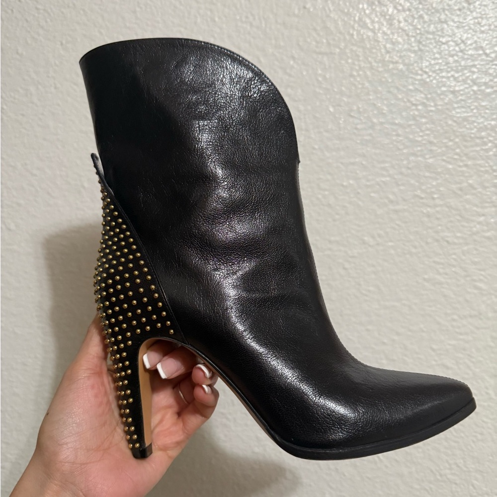 Givenchy Black Studded Leather Ankle Boots